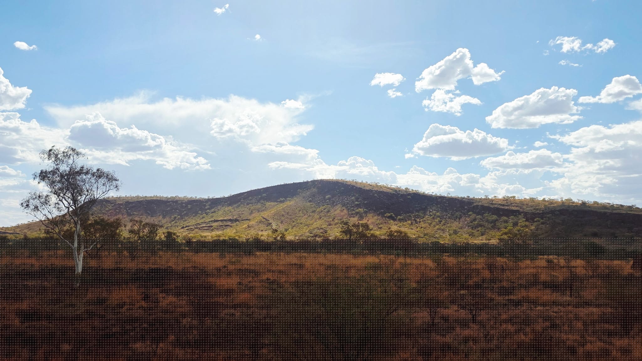 Range country under an open sky
