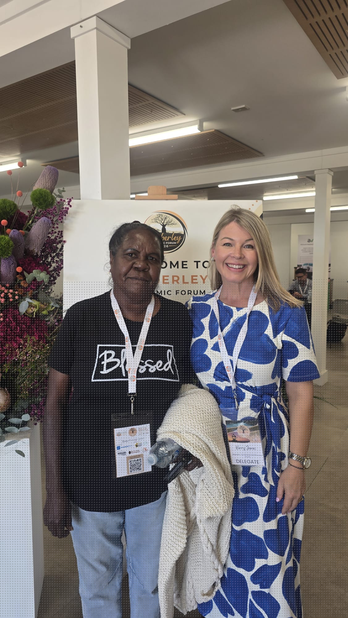 Two colleagues at the Kimberley Economic Forum